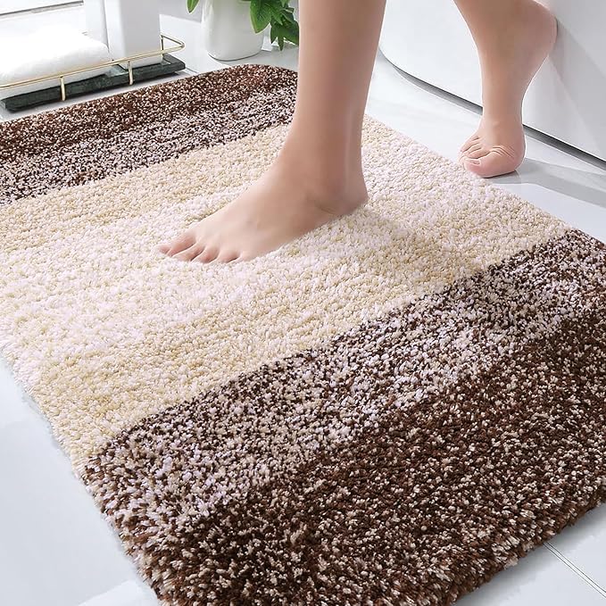 OLANLY Bathroom Rugs Mat 36x24, Extra Soft Absorbent Microfiber Bath Rugs by OLANLY