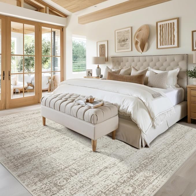 Srugn Washable Area Rug for Living, Bedroom & Dining Room, Ultra Soft Faux Wool - Image 7