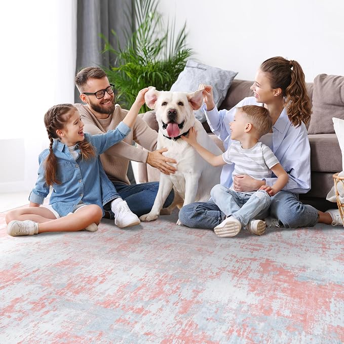Pink Rug Carpet 10x14 Area Rugs - Image 8