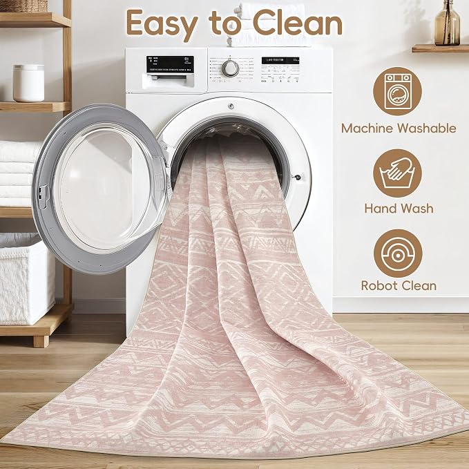 cotiled 6x9 Area Rugs Living Room Rug: Washable Boho Rugs - Image 4