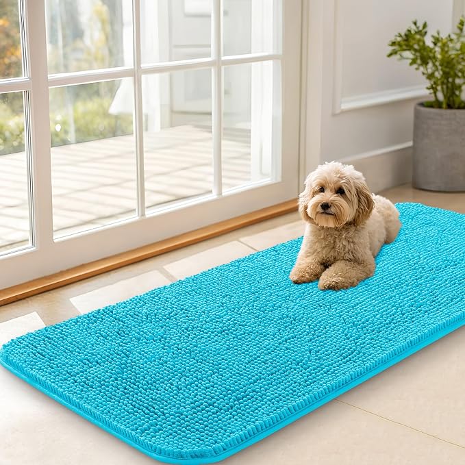 OLANLY Dog Door Mat for Muddy Paws 47x20, Absorbs Moisture and Dirt, Absorbent by OLANLY