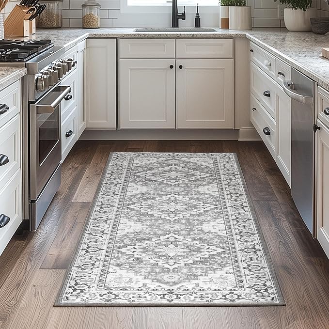 Lessymo 2 x 6 Runner Rug for Hallway, Machine Washable Entryway Rugs Boho Faux - Image 7