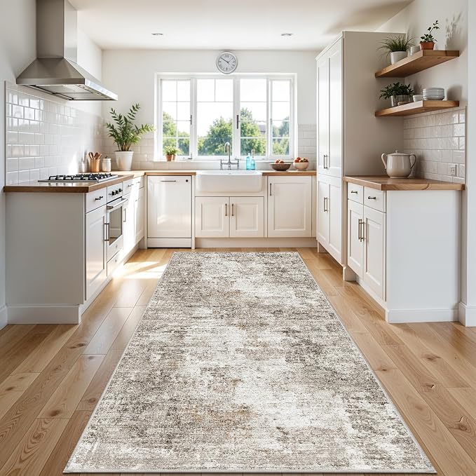 4x10 ft Extra Wide Hallway Rug – Non-Slip Washable Rubber-Backed Large Carpet - Image 3