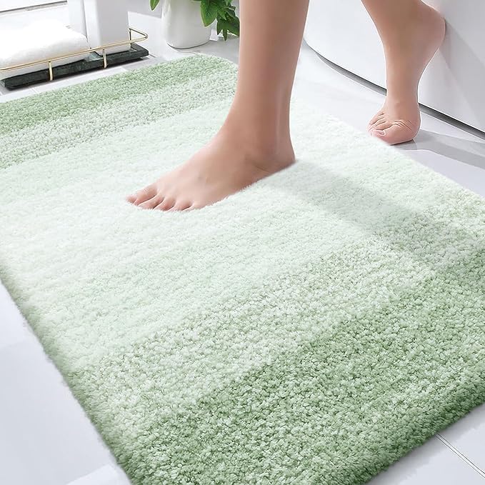 OLANLY Bathroom Rugs Mat 34x21, Extra Soft Absorbent Microfiber Bath Rugs by OLANLY