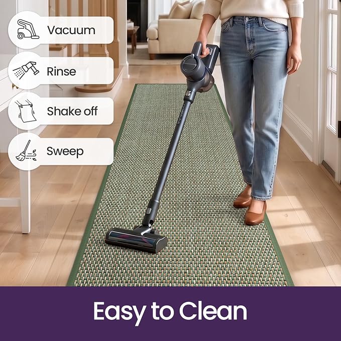 DEX Hallway Runner Rug 2'4''x8, Non Slip Rubber Backing Inside Entryway Carpet - Image 5