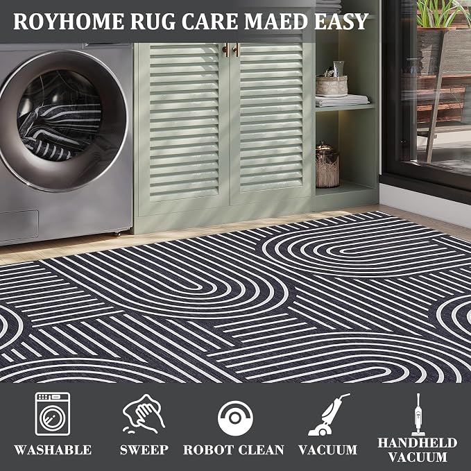 ROYHOME Washable Rug 5x7 Area Rugs - Image 7