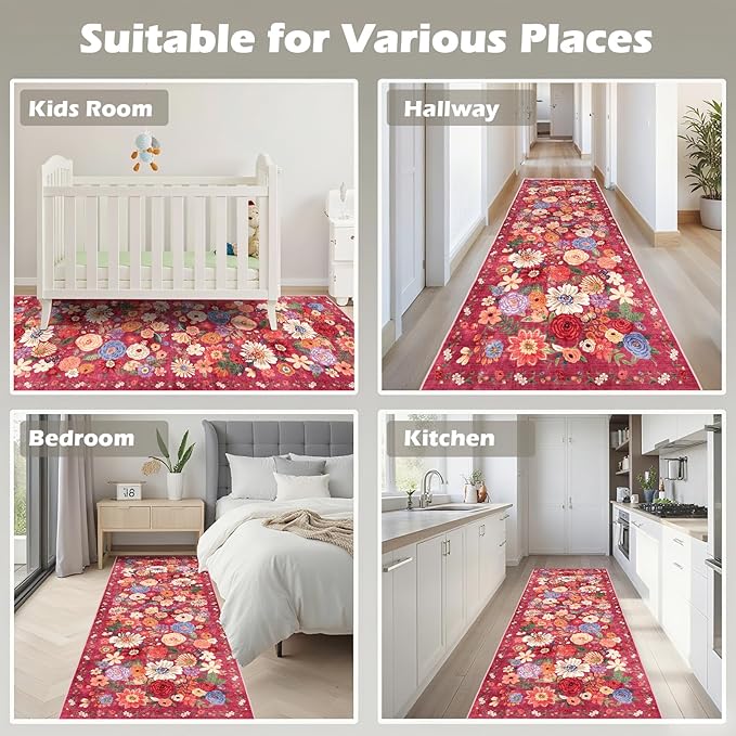 Rug for Hallways Kitchen Rug 2x6, Non Slip Washable Runner Rug - Image 4