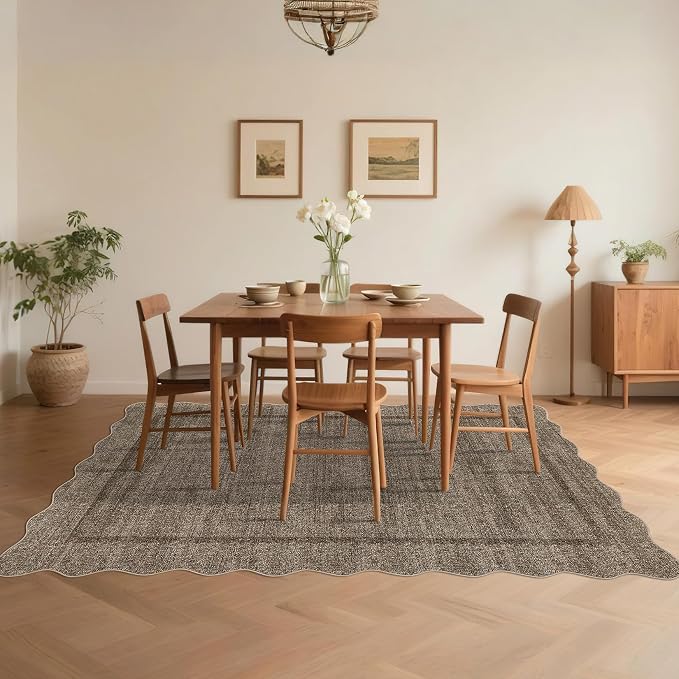 GarveeHome Scalloped Washable Rug 6x9 Area Rugs - Image 4