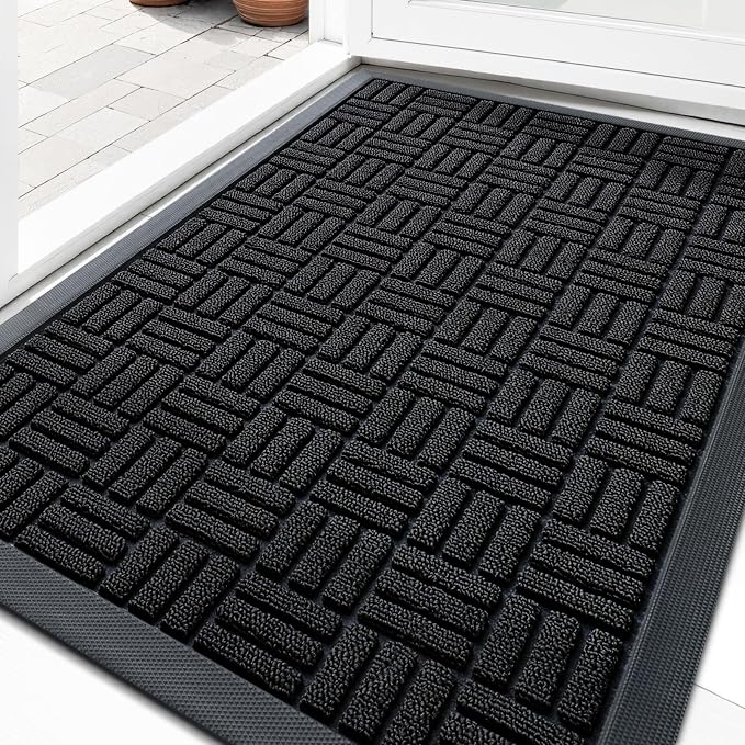 OLANLY Front Door Mat Outside Entrance 29.5x17, Heavy Duty Sturdy Natural by OLANLY