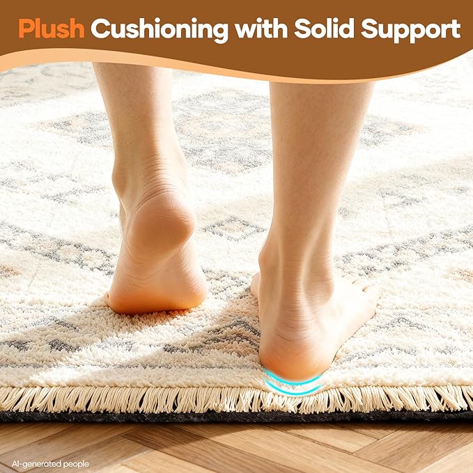 Veken Non Slip Cushioned Runner Rug Pad Gripper 2.5x7 Ft, Felt and Silicone Back - Image 6