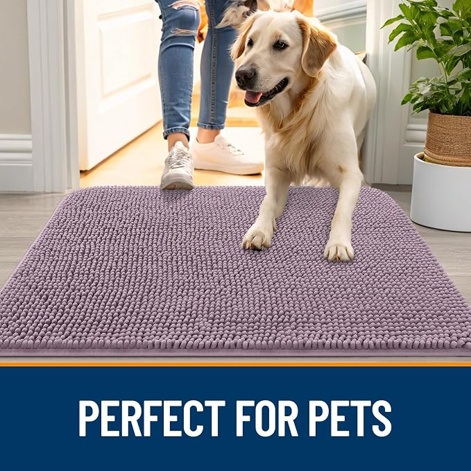 OLANLY Dog Door Mat for Muddy Paws 59x20, Absorbs Moisture and Dirt, Absorbent - Image 6