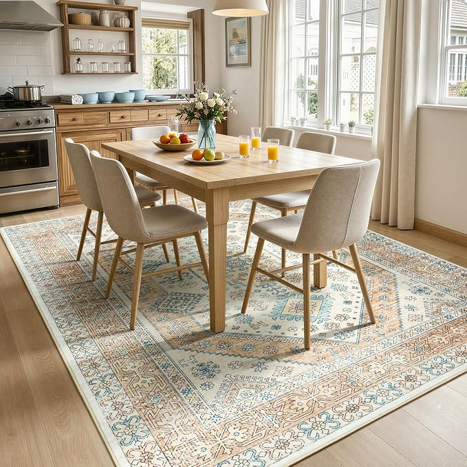 Lofus Vintage Living Room Rugs 5x7, Soft Machine Washable Area Rug - Image 4