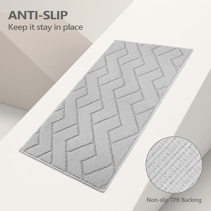 hicorfe Dirt Trapper Doormat, Non Slip Backing Washable Door Mats, Absorbent - Image 4