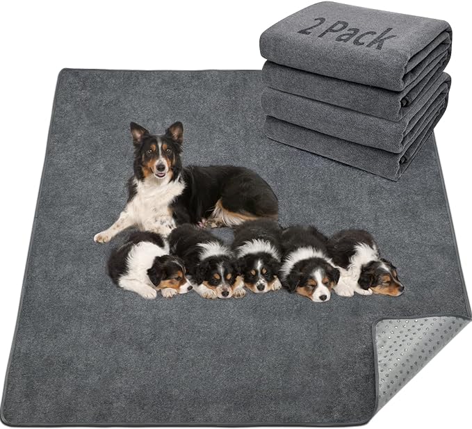 LOOBANI 2 Packs Extra Large Reusable Dog Mat by LOOBANI
