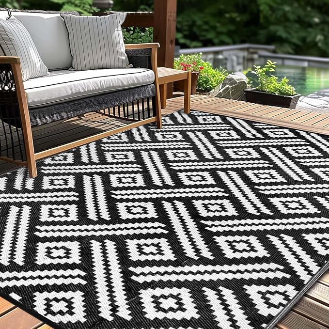 Outdoor Rugs Patio Camping Waterproof by Kalafun