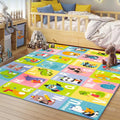 KC Cubs 5x7 ABC Alphabet Animal Rug – Educational Non-Slip Play Mat by KCCubsKidsHomeandFurnishing