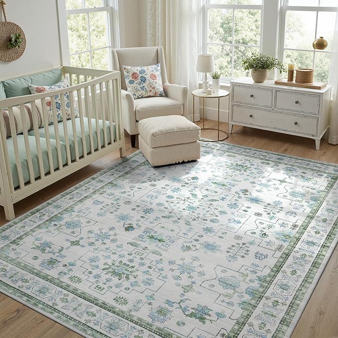 DCX Green 5x7 Rug, Kid & Pet Friendly - Image 6
