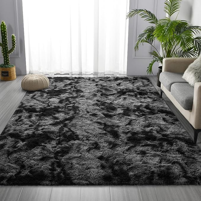 Deerhoo Large Shag Area Rugs 6 x 9, Tie-Dyed Plush Fuzzy Rugs - Image 2