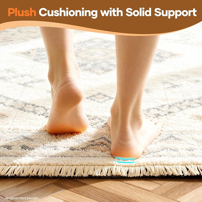 Veken Non Slip Cushioned Runner Rug Pad Gripper 2.5x9 Ft, Felt and Silicone Back - Image 6