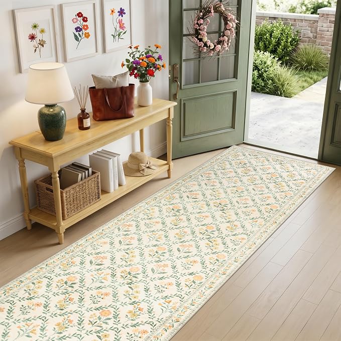 Runner Rug for Entryway: 3x10 Kitchen Rugs Non Slip Washable Ultra-Thin Soft - Image 2
