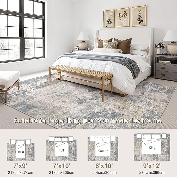 UERMEI 8x10 Area Rug Living Room Rugs - Image 4