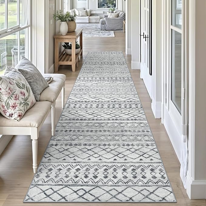 KUTA Boho Runners for Hallways 2.6x10 ft Moroccan Washable Runner Rug Non-Slip - Image 4