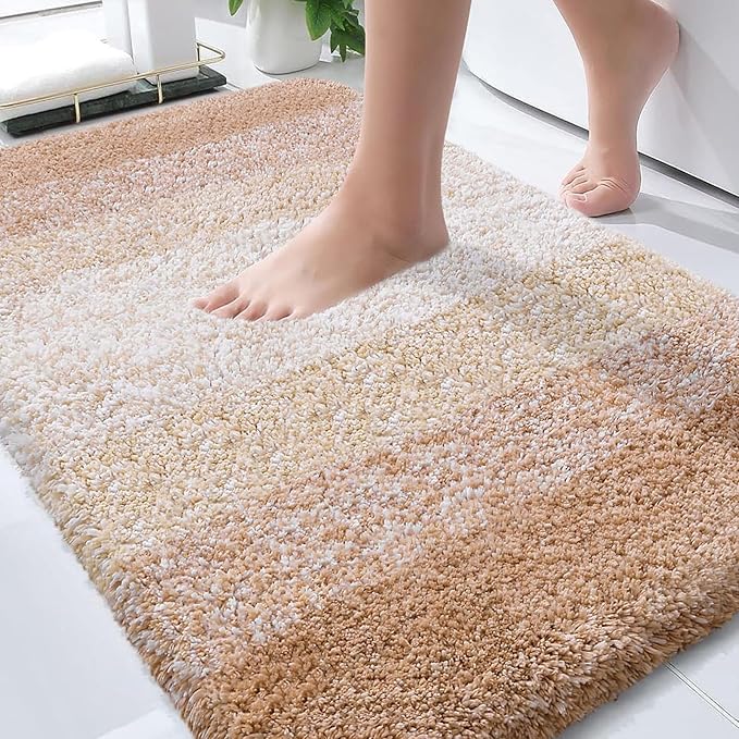 OLANLY Bathroom Rugs Mat 36x24, Extra Soft Absorbent Microfiber Bath Rugs by OLANLY