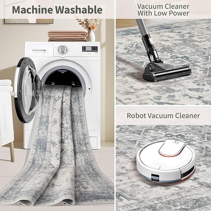 Rugxara 2'6" x 8' Hallway Runner Rug, Non Slip Boho Runner Rugs - Image 5