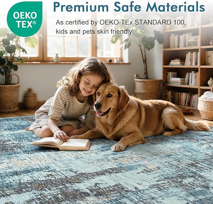 8x10 Ft Large Area Rugs for Living Room, Soft Non-Slip Washable Rugs Modern - Image 5