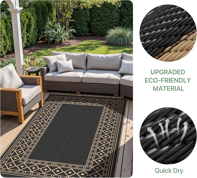 GENIMO Outdoor Rug Waterproof 9'x12' - Image 8