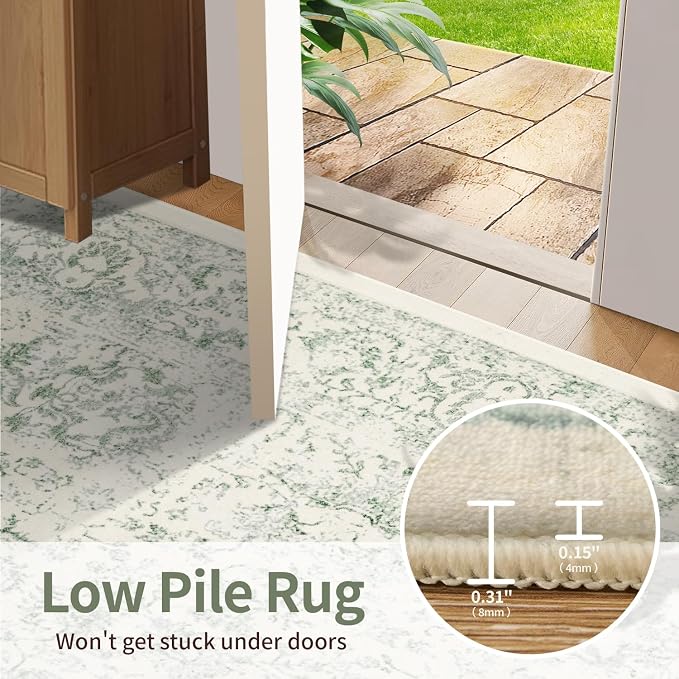 Rugxara 6x9 Washable Area Rug for Living Room, Vintage Large Boho Rugs for - Image 6