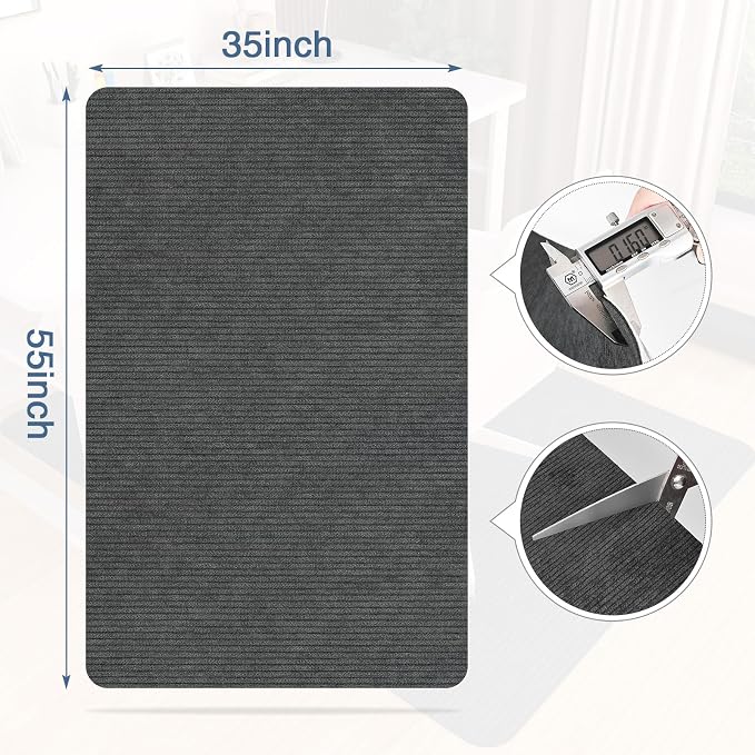 Placoot Desk Chair Mat for Hardwood Floor & Tile 55"x35" Office Chair Mat for - Image 4