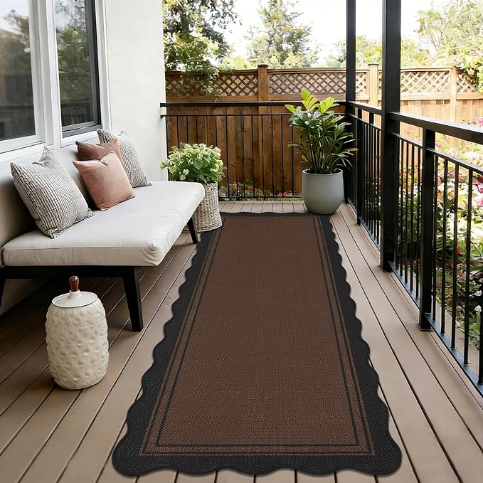 Easy Jute Kitchen Runner 2x6 Kitchen Runner Rug Washable Non Slip Outdoor Rug - Image 9