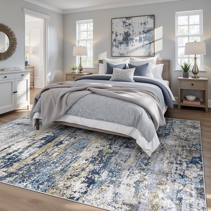 pmtsns Area Rugs 6x9 for Living Room: Washable Rug Modern Abstract Neutral Soft - Image 2