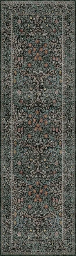 Dark Green 3x10 ft Extra Long Wide Runner Rug - Image 7