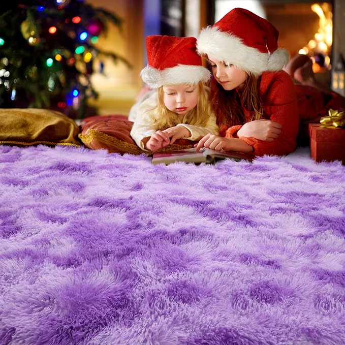 AROGAN Soft Rainbow Area Rugs for Girls Room 3x5 Feet, Fluffy Girls Bedroom Rugs - Image 7