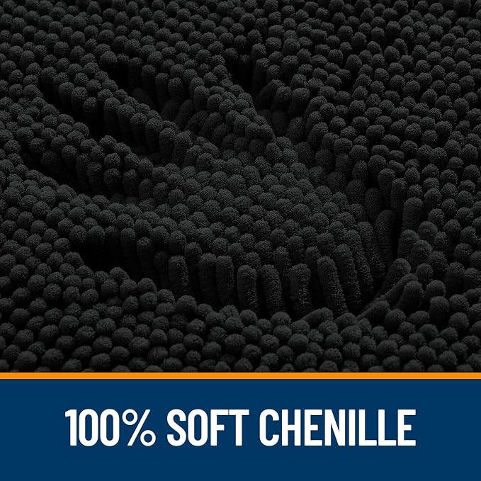 OLANLY Large Bathroom Rugs 50x30, Extra Soft Absorbent Chenille Bath Rugs - Image 3