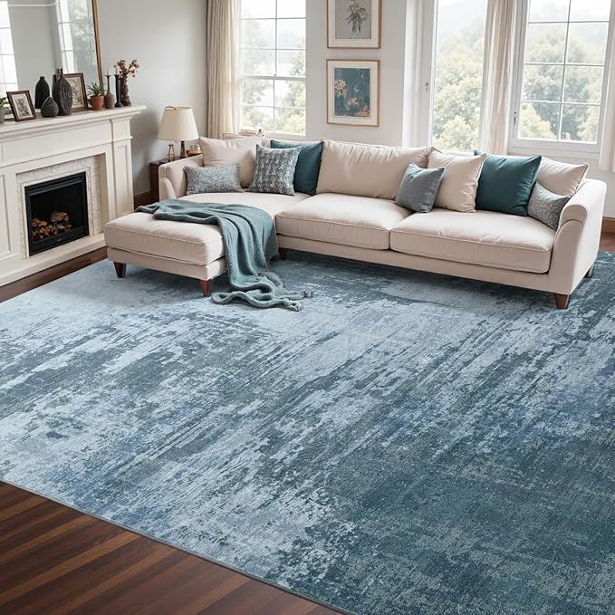 5x7 Ft Area Rugs for Living Room, Soft Non-Slip Washable Rugs Modern Abstract - Image 3
