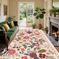 6x9 Area Rugs for Living Room Clearance Washable Boho Area Rug, Vintage Floral by Unknown