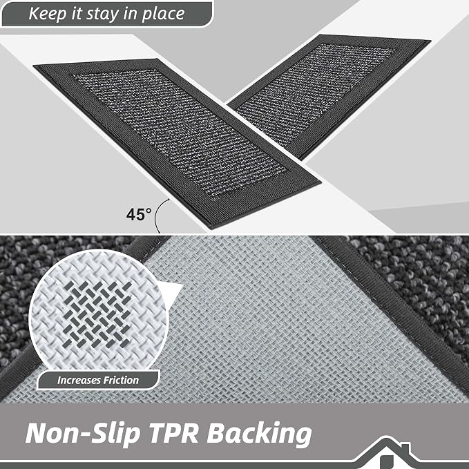 BEQHAUSE Indoor Door Mat 24" x 60", Dirt Trapper Door Mats Non-Slip Entryway - Image 4