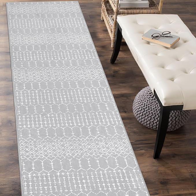 Lahome Moroccan Washable Rug Runner 2x10 Non-Slip Runner Rug - Image 6