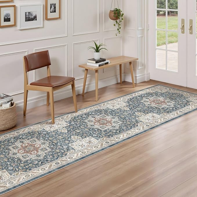 Vintage Hallway Runner Rug 2x6: Large Soft Washable Entryway - Image 2