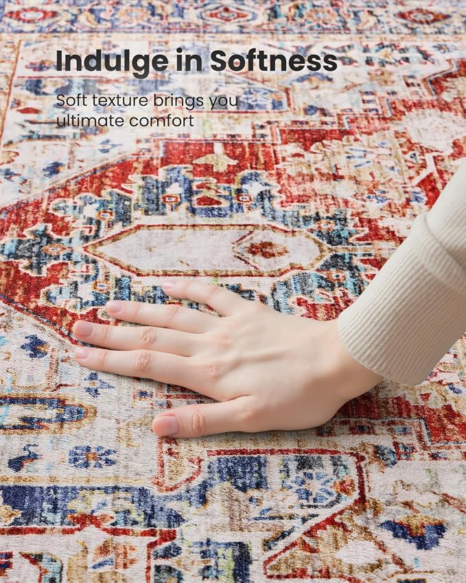 AMADA HOMEFURNISHING 5x7 Area Rugs, Washable Living Room Rug Low-Profile - Image 7