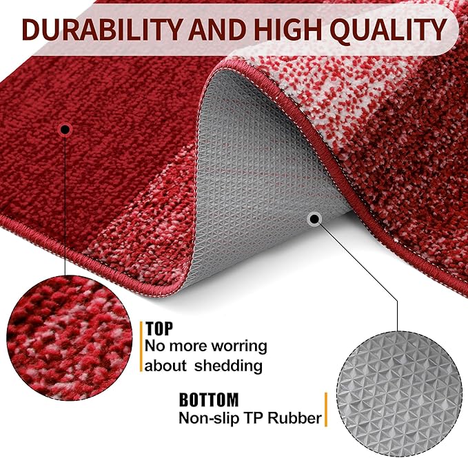 Kitinjoy Indoor Outdoor Door Mat, 71x24 Non-Slip Absorbent Dirt Trapper - Image 3