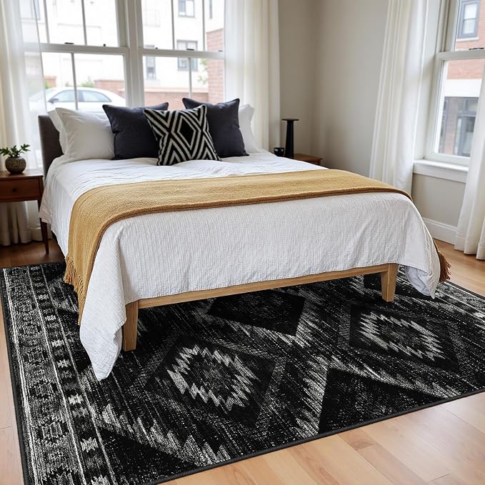 BESTSWEETIE Area Rug 8x10 Rug Machine Washable Non-Slip Low Pile Print Pattern - Image 7