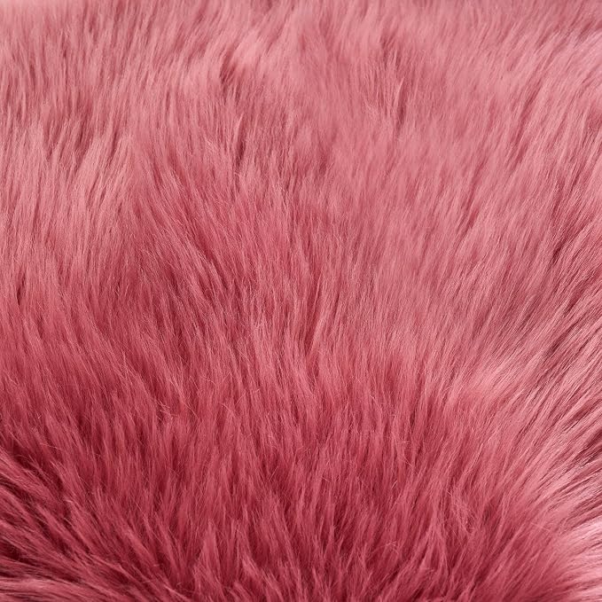 EasyJoy Ultra Soft Fluffy Shaggy Area Rug Faux Fur Rug Chair Cover Seat Pad - Image 8