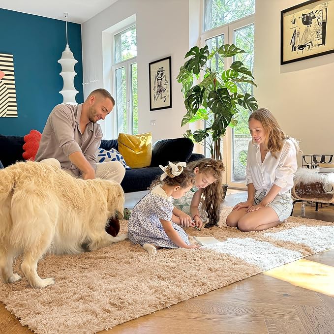 OLANLY 6x7 Area Rugs for Living Room Bedroom, Machine Washable Soft Fluffy - Image 8
