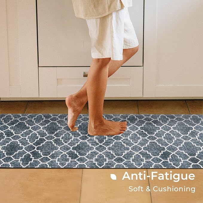 FRESHMINT Kitchen Mat Set of 2, Anti-Fatigue Cushioned Kitchen Mats - Image 3