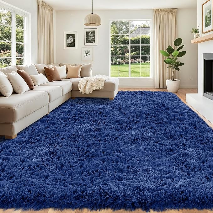 8x10 Area Rug for Living Room: Ultra Soft Fluffy Rug Modern Large Thicked Shag by Oriannal