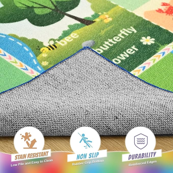 Macgace ABC Kids Rug for Playroom, 3x5 Washable Classroom Area Rugs, Toddler - Image 6